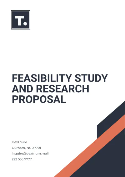 Free Feasibility Study Research Proposal Template to Edit Online