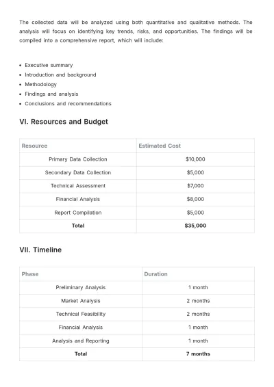 Free Feasibility Study Research Proposal Template to Edit Online