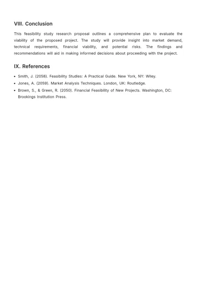 Free Feasibility Study Research Proposal Template to Edit Online