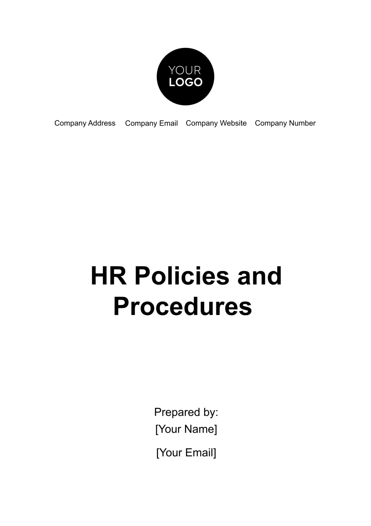 HR Policies and Procedures Template - Edit Online & Download