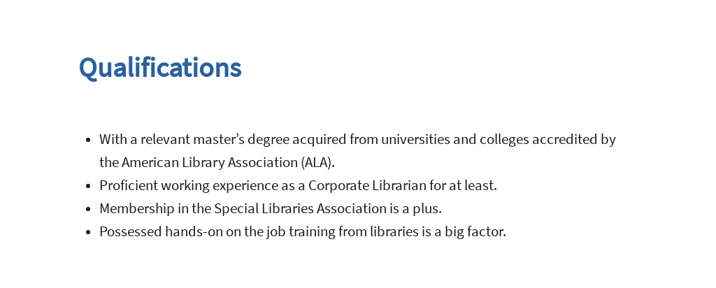 Free Corporate Librarian Job Ad and Description Template 5.jpe