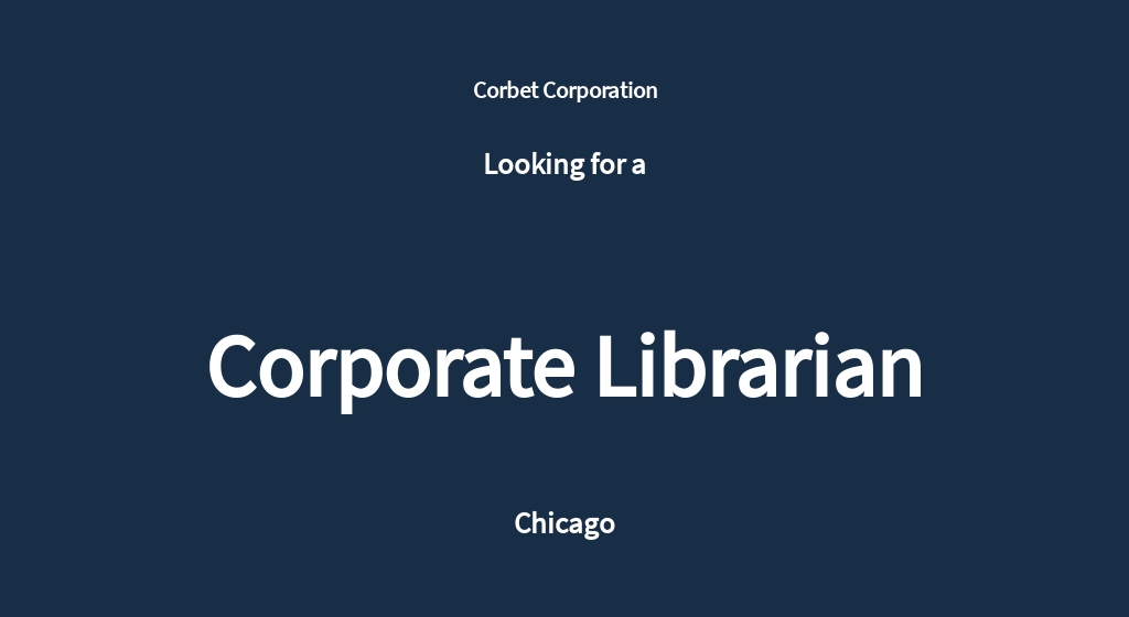 Free Corporate Librarian Job Ad and Description Template.jpe