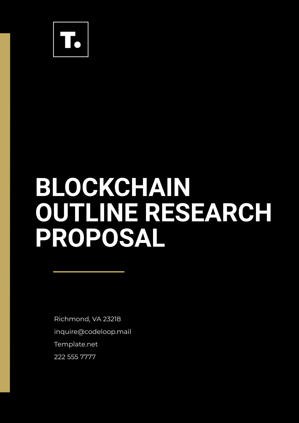 Blockchain Outline Research Proposal Template - Edit Online & Download