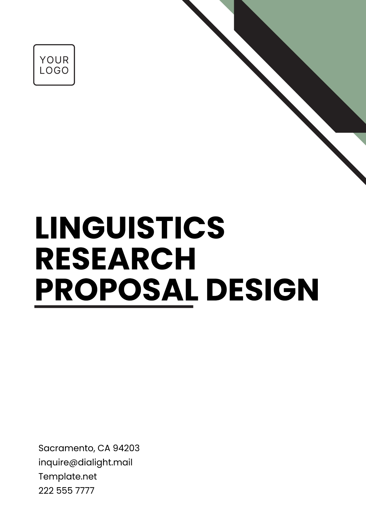 Linguistics Research Proposal Design Template - Edit Online & Download