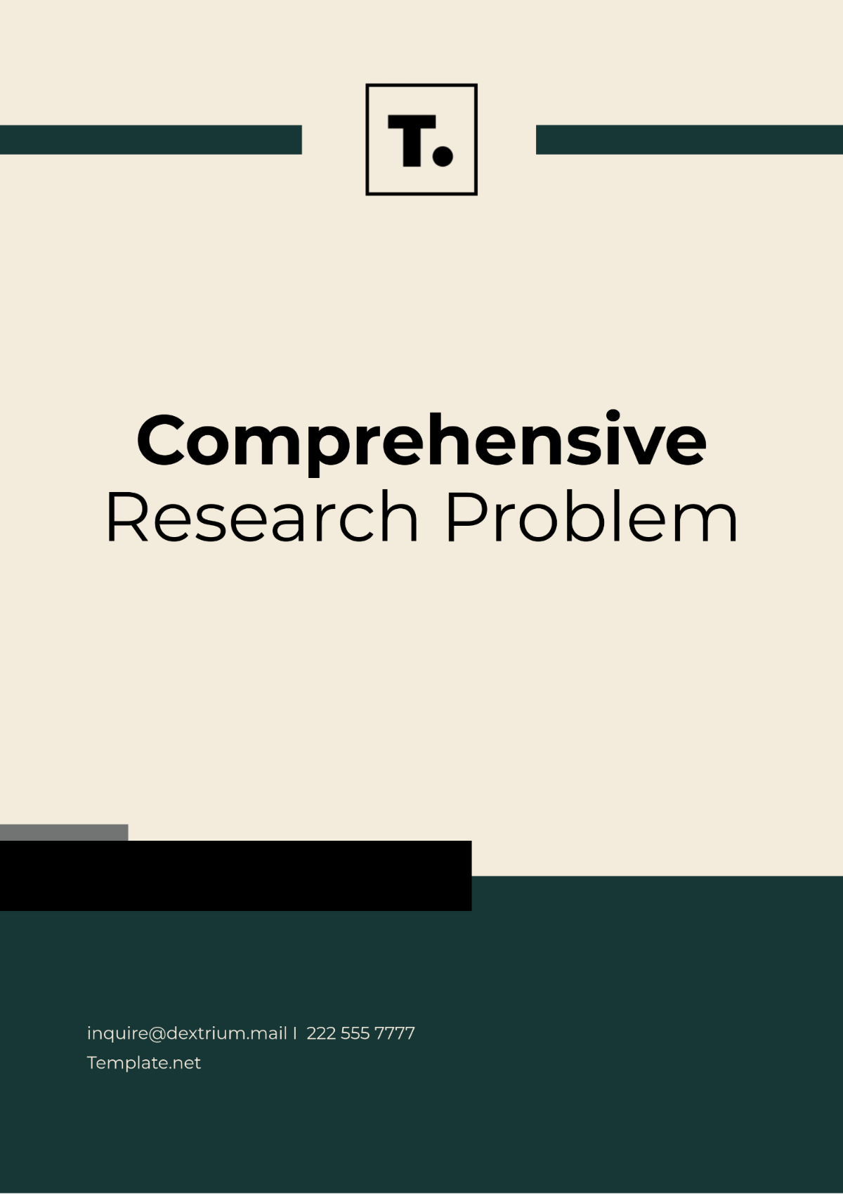 Comprehensive Research Problem Template - Edit Online & Download