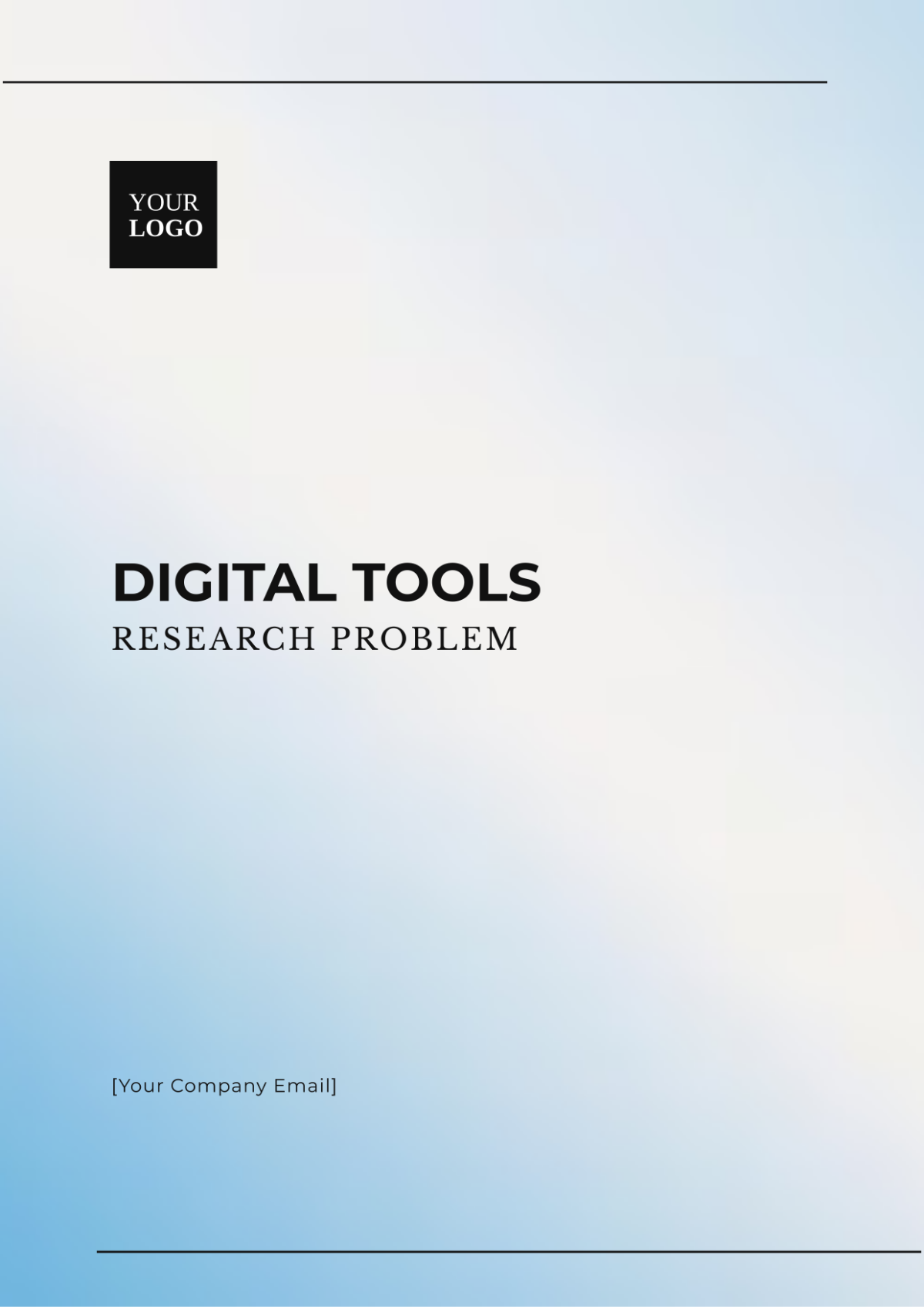 Digital Tools Research Problem Template - Edit Online & Download