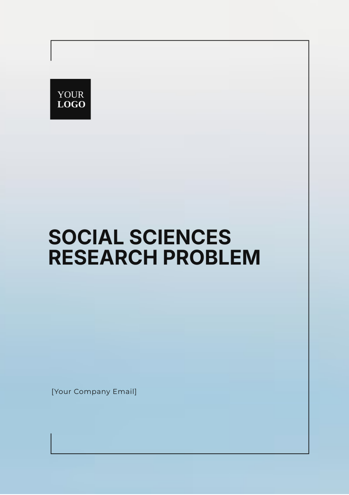 Social Sciences Research Problem Template - Edit Online & Download