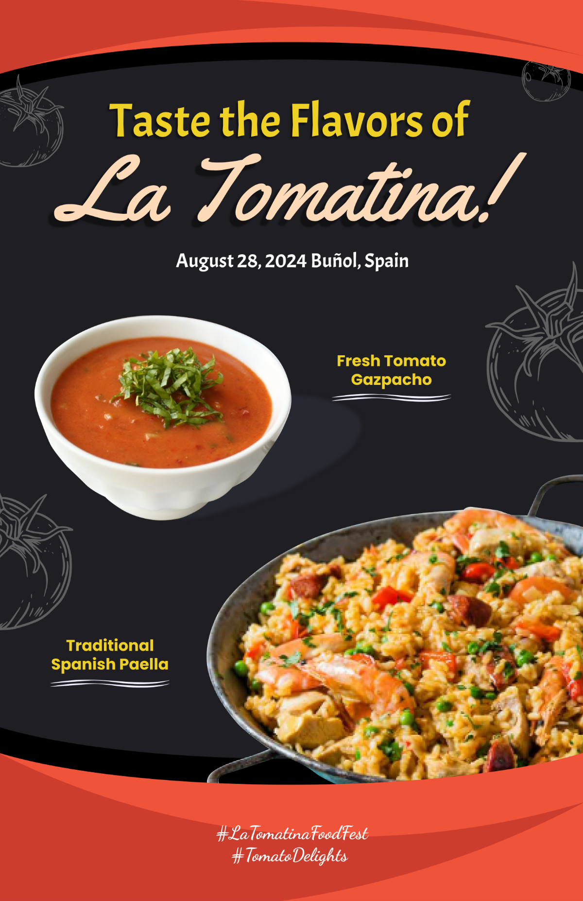 La Tomatina Food Poster Template - Edit Online & Download