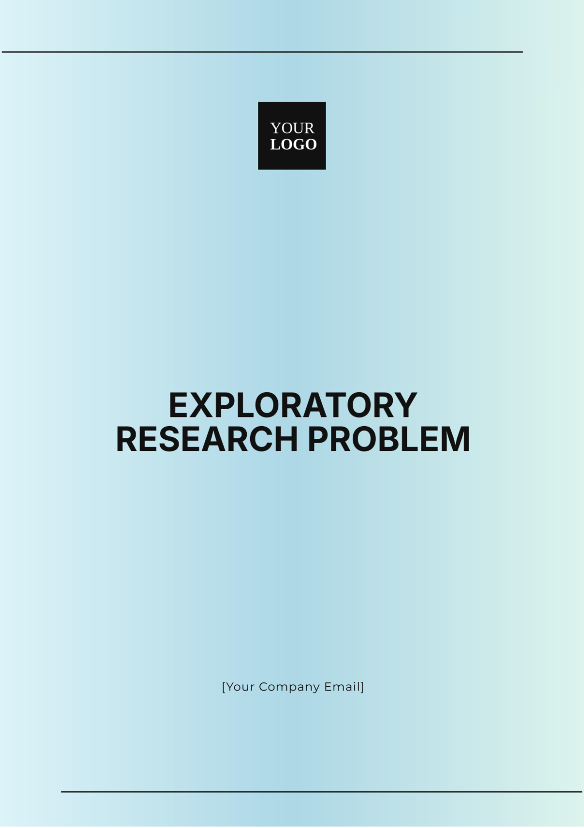 Exploratory Research Problem Template - Edit Online & Download