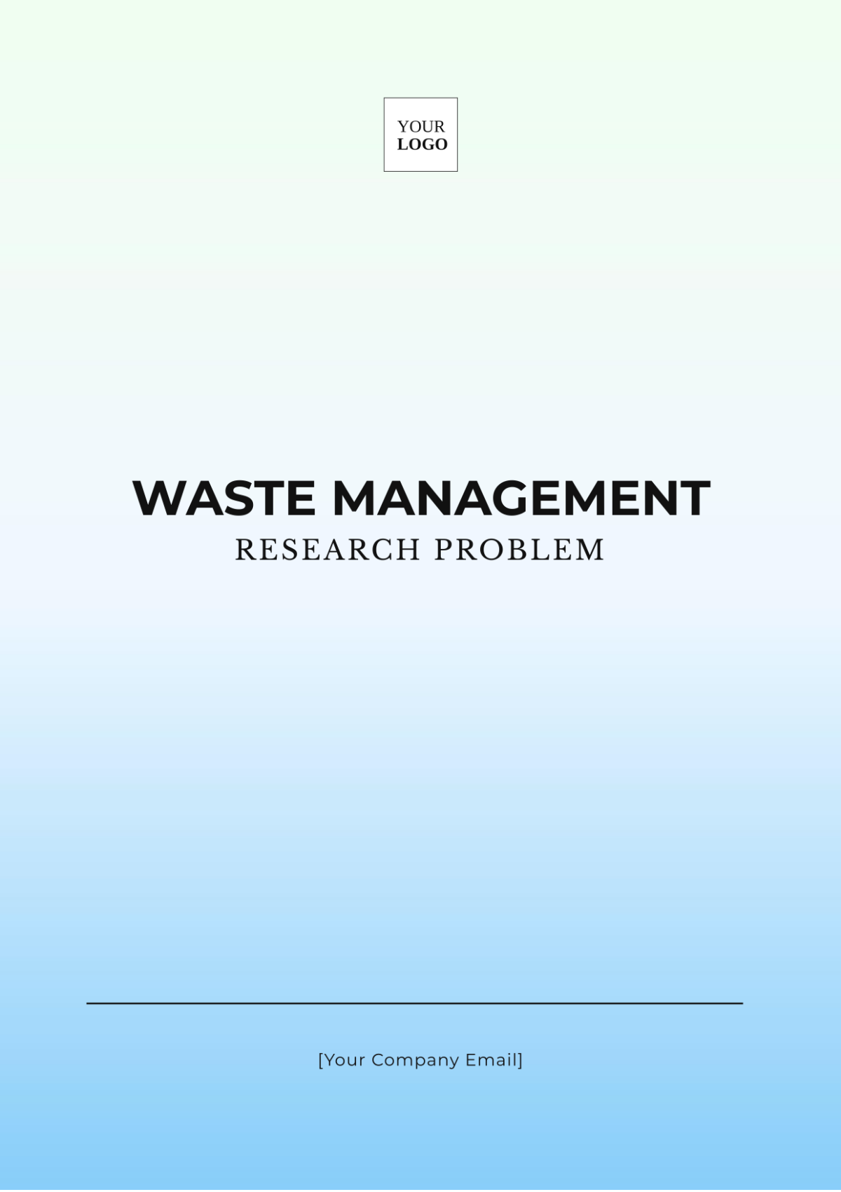 Waste Management Research Problem Template - Edit Online & Download