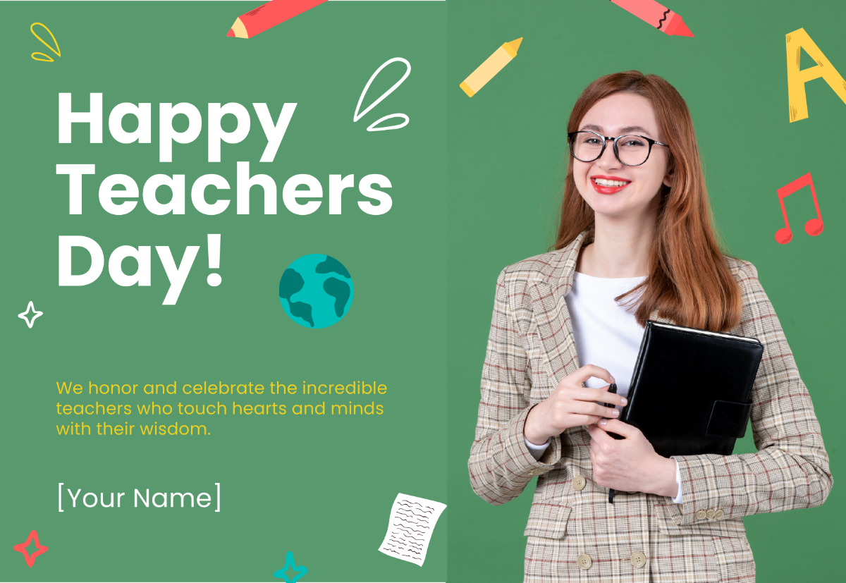 Teachers Day Card Template - Edit Online & Download