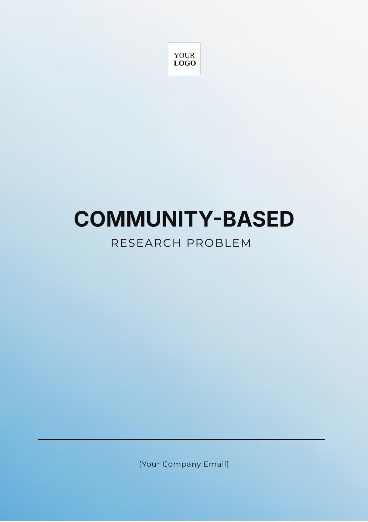 Community-Based Research Problem Template - Edit Online & Download