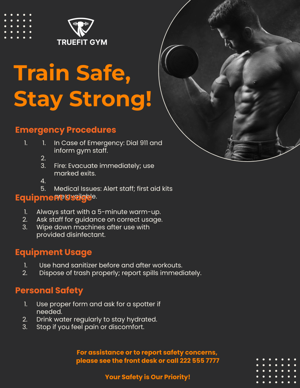 Gym Safety Flyer