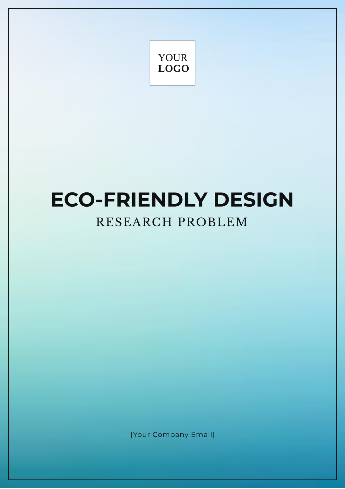 Eco-Friendly Design Research Problem Template - Edit Online & Download