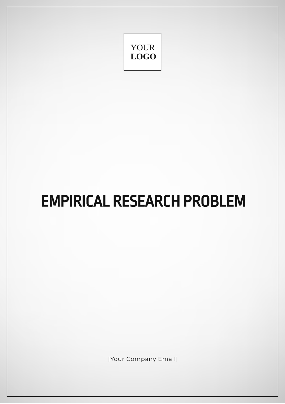 Empirical Research Problem Template - Edit Online & Download