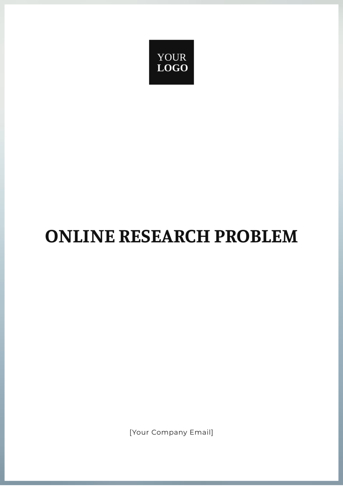 Online Research Problem Template - Edit Online & Download