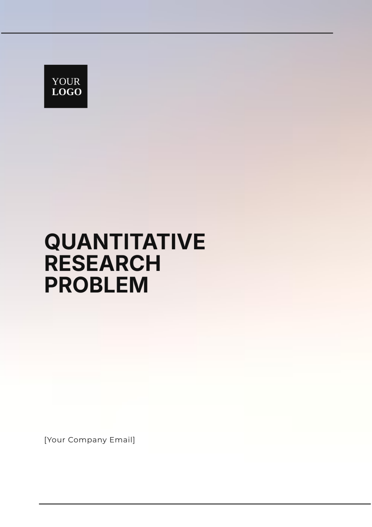 Quantitative Research Problem Template - Edit Online & Download