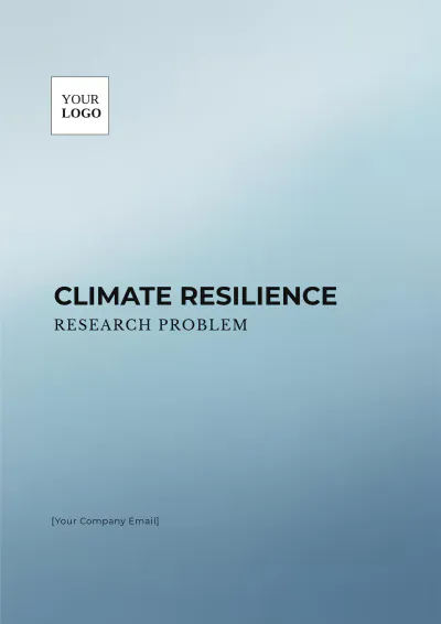 Free Climate Resilience Research Problem Template to Edit Online