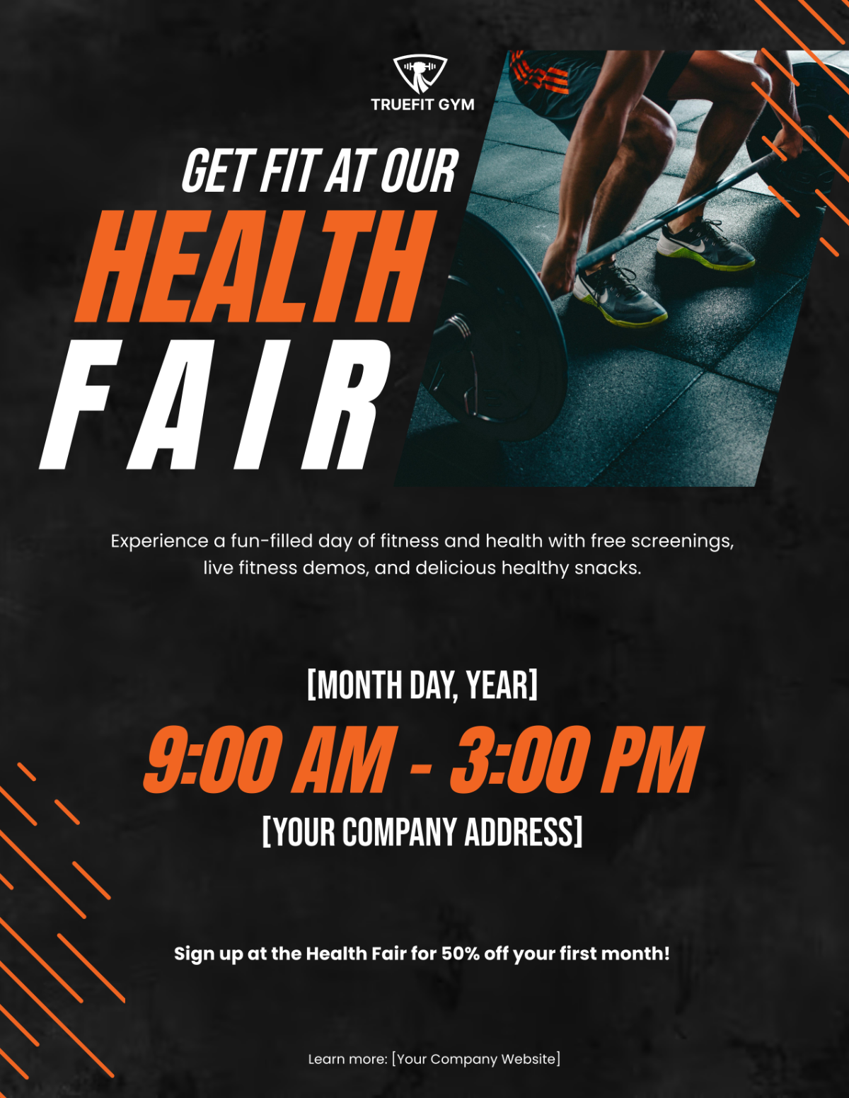 Gym Health Fair Flyer Template - Edit Online & Download