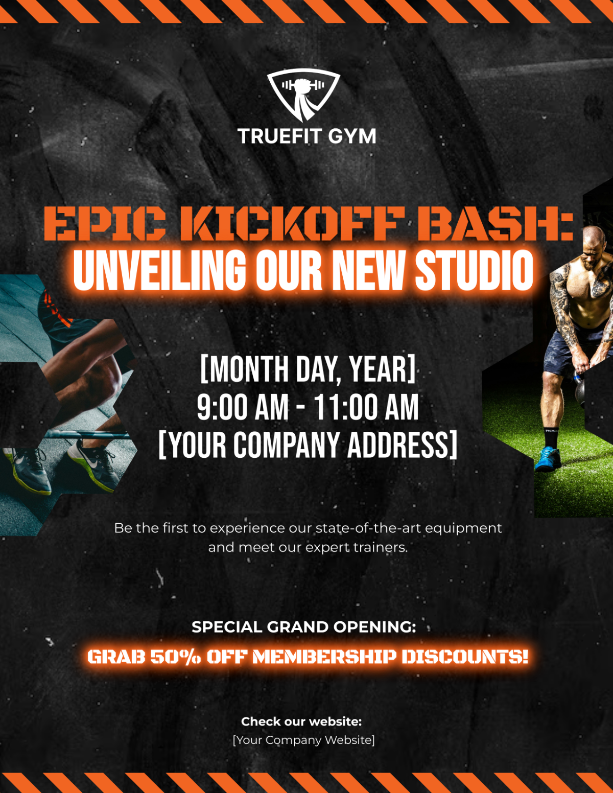 Fitness Gym Grand Opening Flyer Template - Edit Online & Download