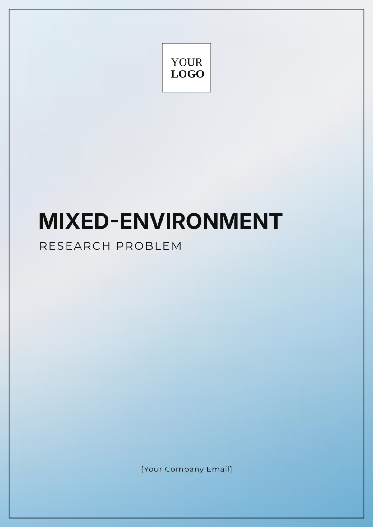 Mixed-Environment Research Problem Template - Edit Online & Download