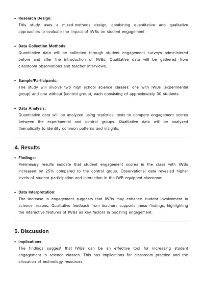 Free Classroom Research Problem Template to Edit Online