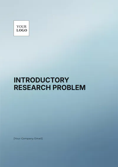 Free Introductory Research Problem Template to Edit Online
