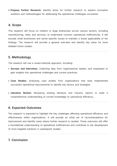 Free Introductory Research Problem Template to Edit Online