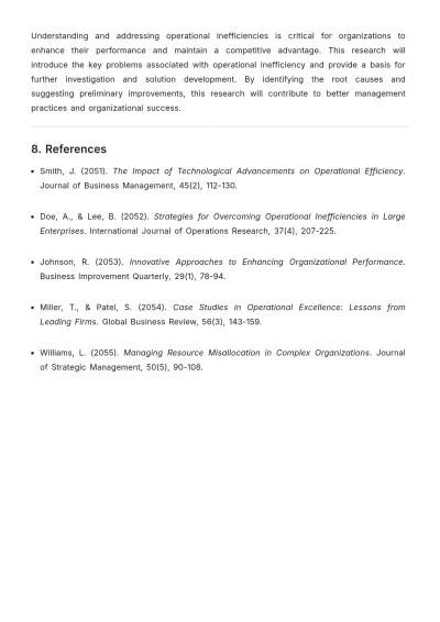Free Introductory Research Problem Template to Edit Online