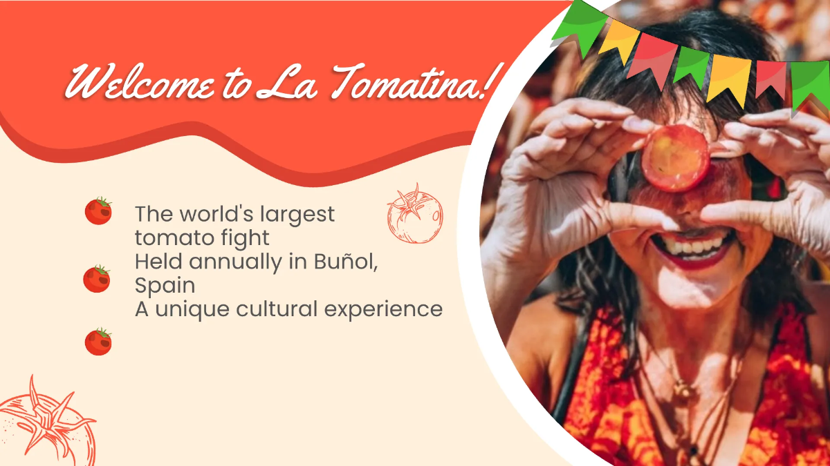 Free La Tomatina Presentation Template to Edit Online