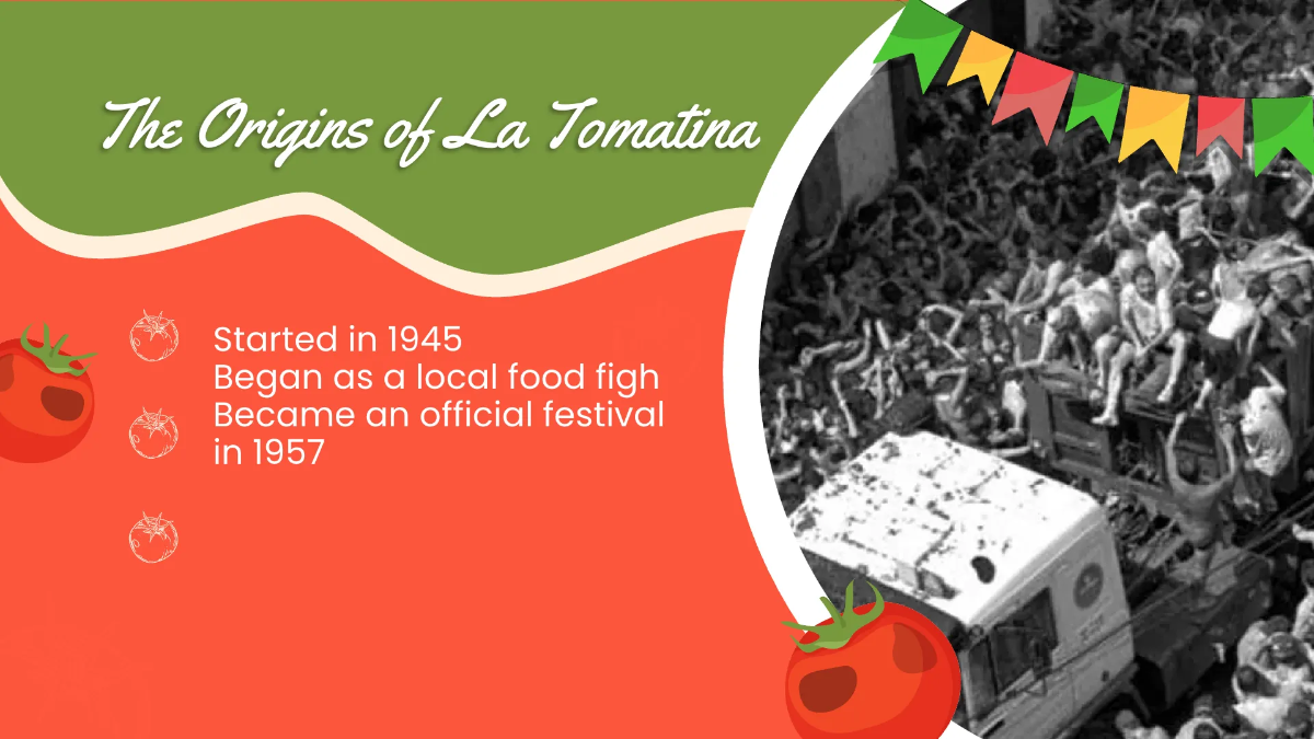Free La Tomatina Presentation Template to Edit Online