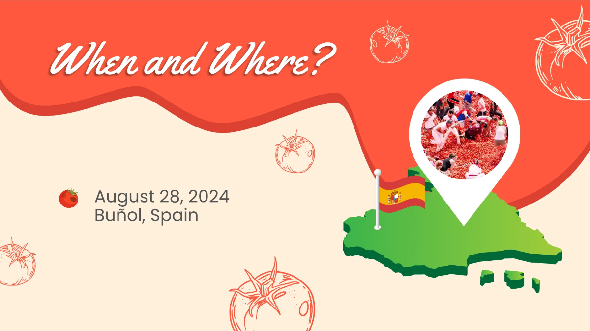 Free La Tomatina Presentation Template to Edit Online