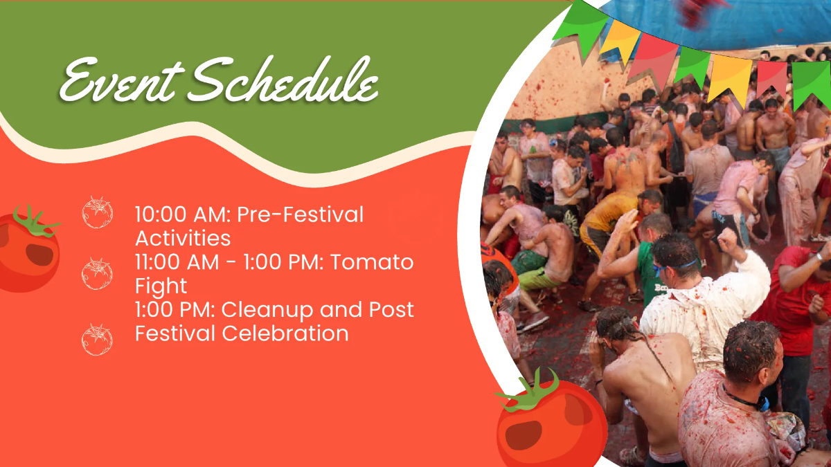 Free La Tomatina Presentation Template to Edit Online