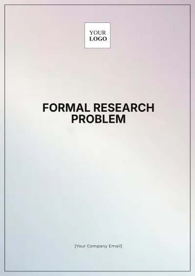 Free Formal Research Problem Template to Edit Online
