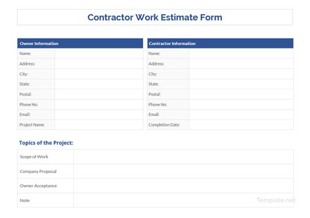 Free Roofing Contractor Estimate Template: Download 239  Sheets in Word