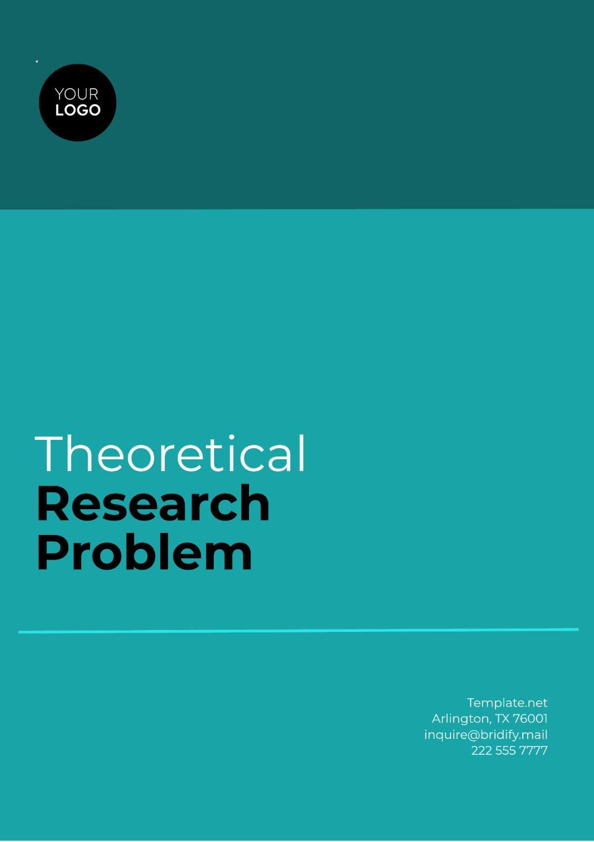 Theoretical Research Problem Template - Edit Online & Download