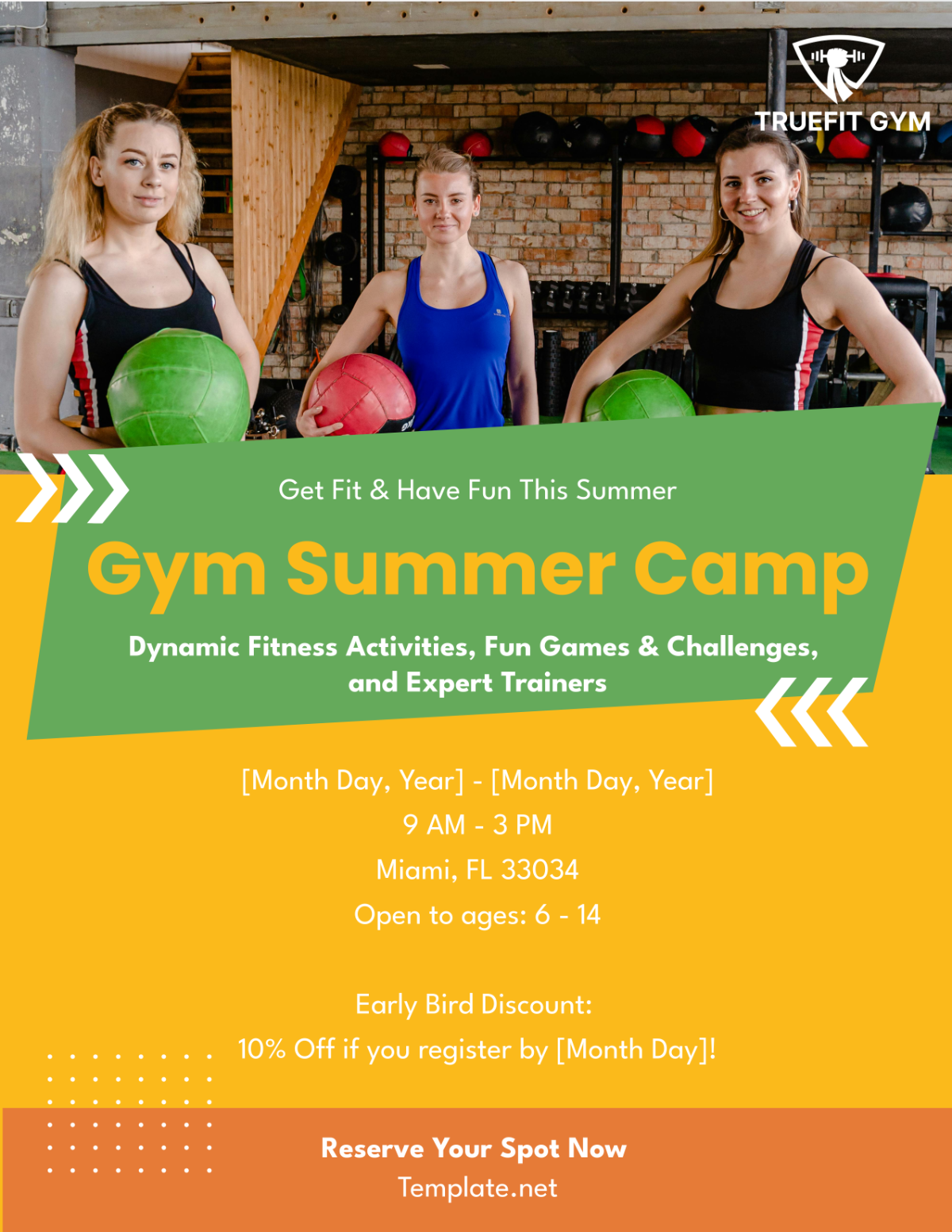 Gym Summer Camp Flyer Template - Edit Online & Download