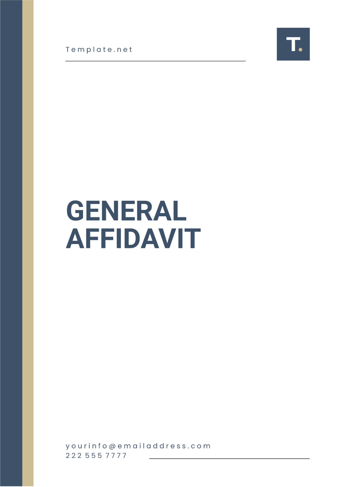 Printable General Affidavit Template - Edit Online & Download