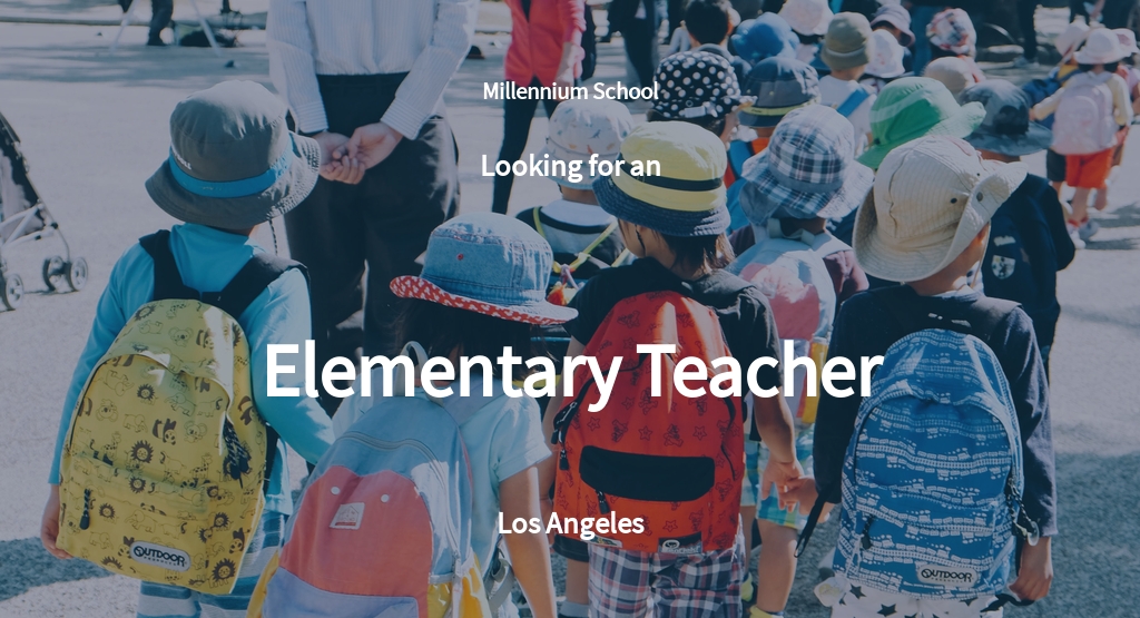 Free Elementary Teacher Job Ad/Description Template.jpe