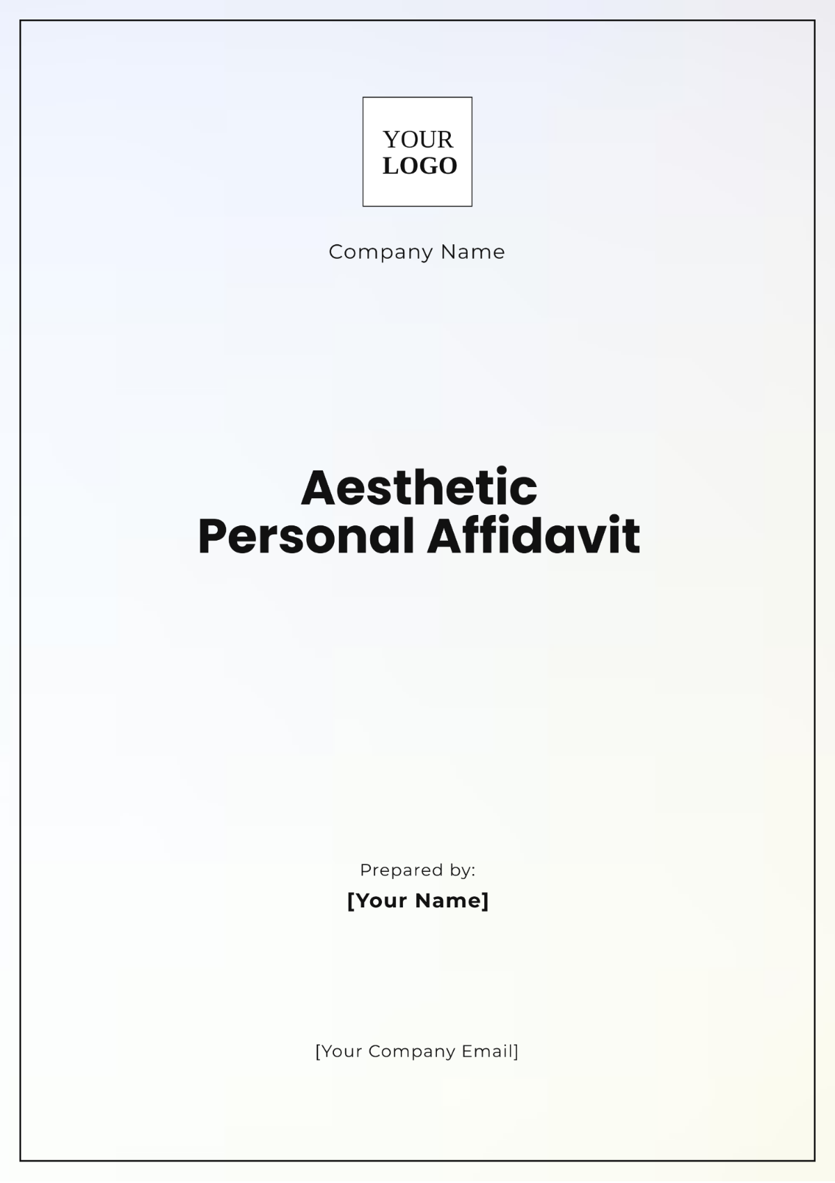 Free Aesthetic Personal Affidavit Template - Edit Online & Download ...