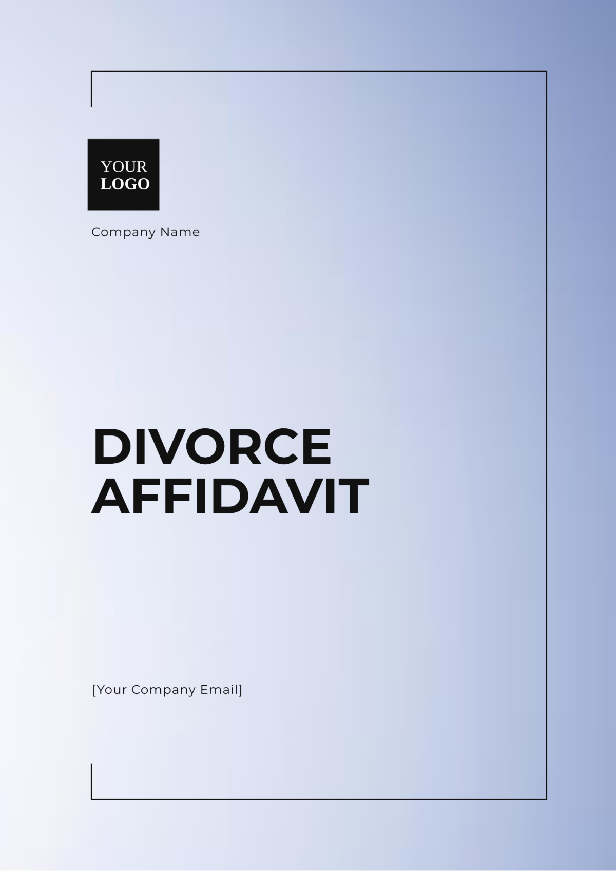 Divorce Affidavit Template