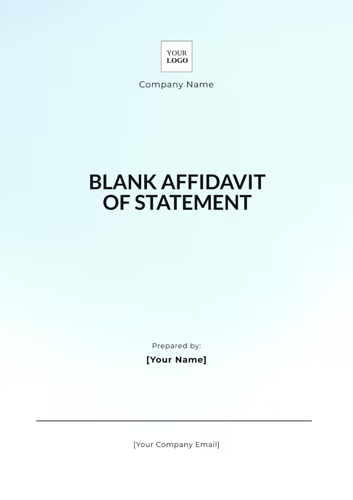 Blank Affidavit of Statement Template - Edit Online & Download