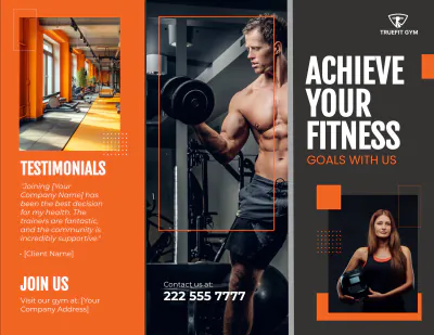 Free Gym Health Brochure Template to Edit Online
