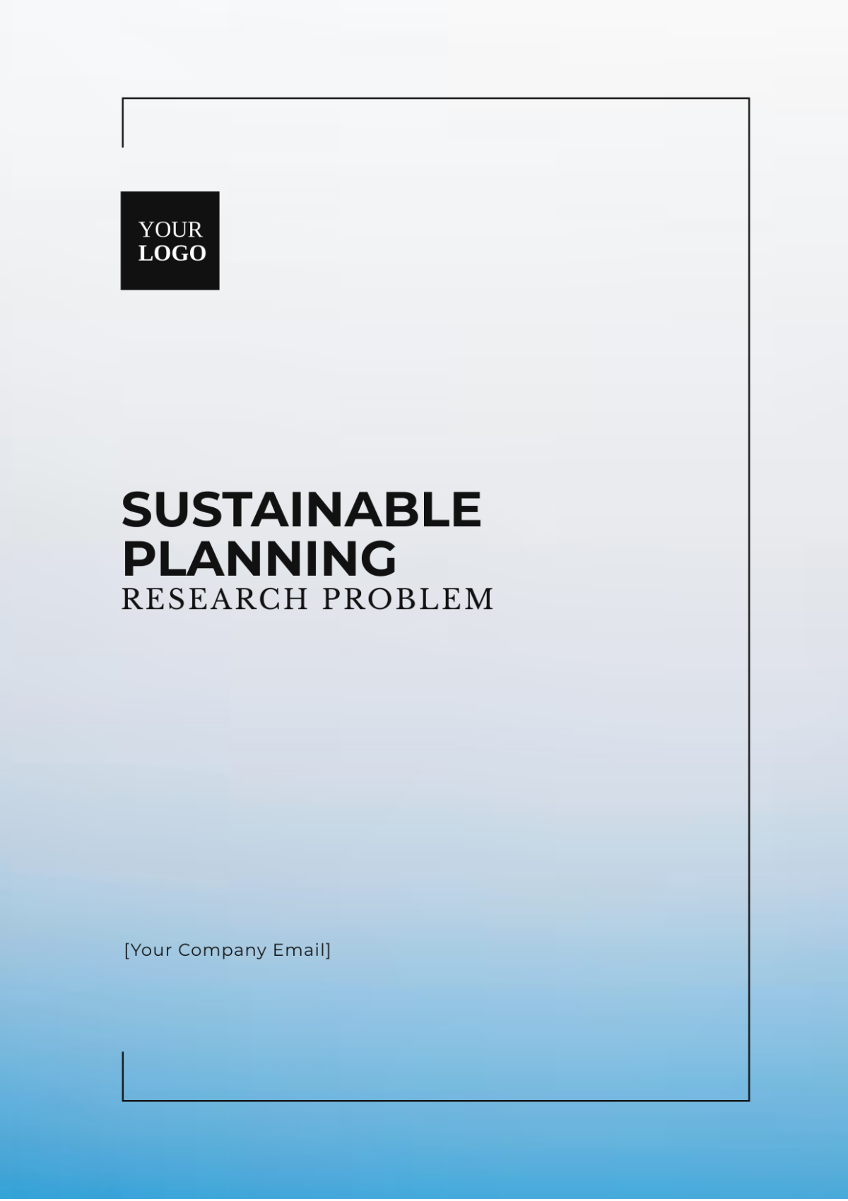 Sustainable Planning Research Problem Template - Edit Online & Download