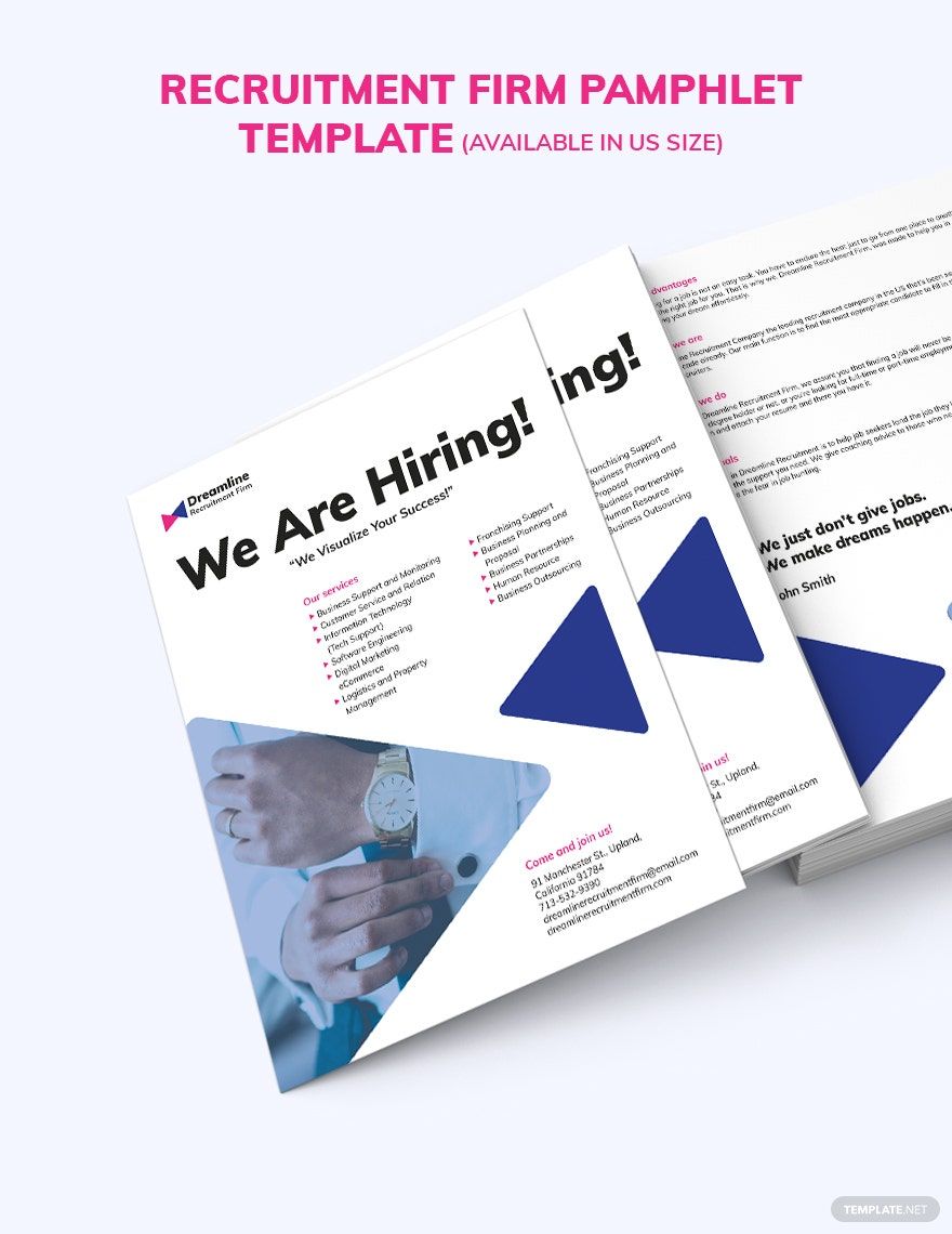 Recruitment Firm Pamphlet Template