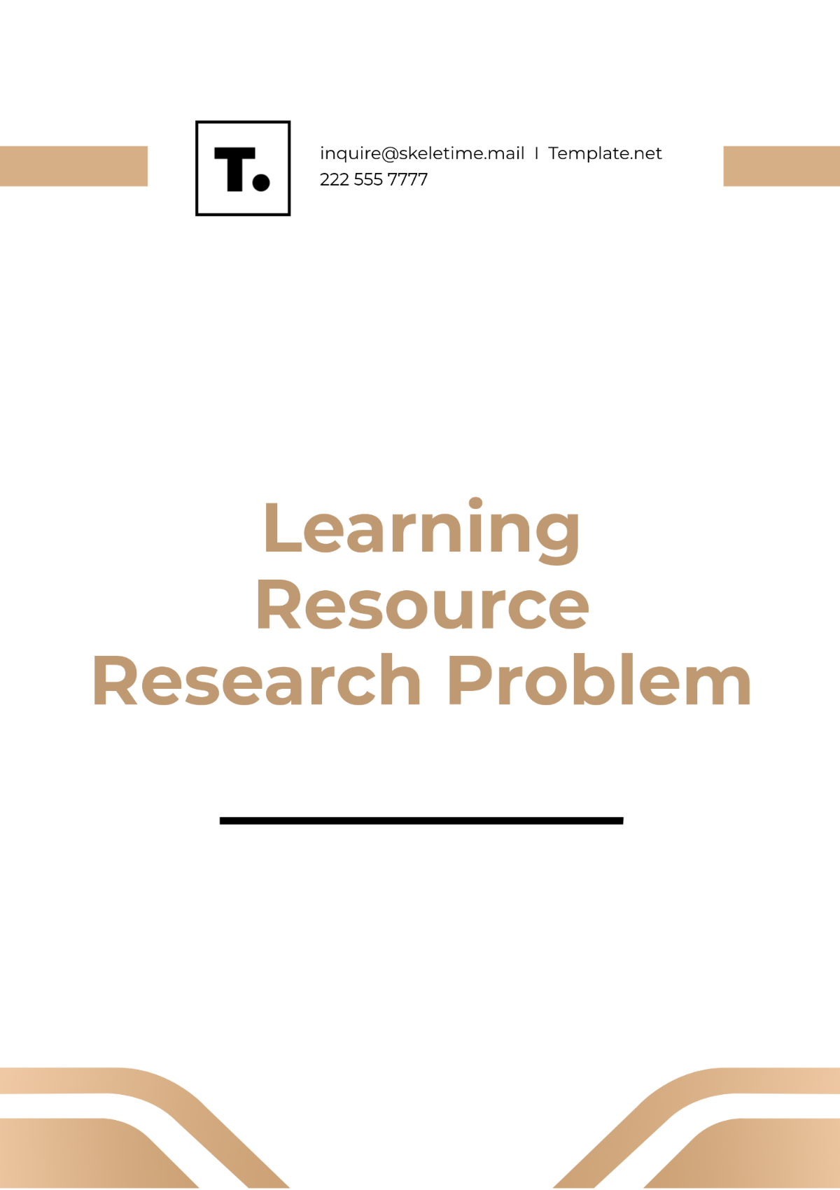 Learning Resource Research Problem Template - Edit Online & Download