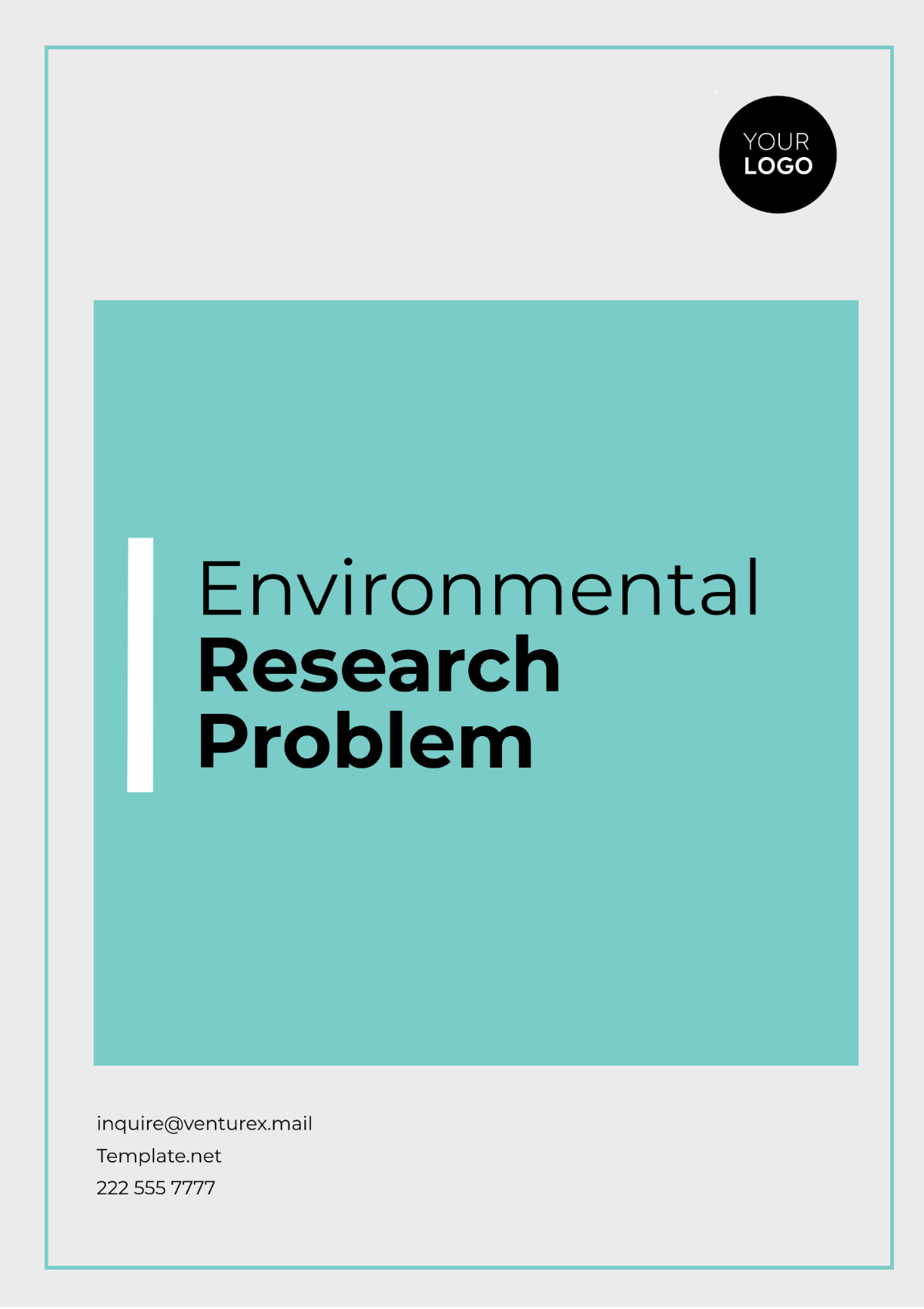 Environmental Research Problem Template - Edit Online & Download