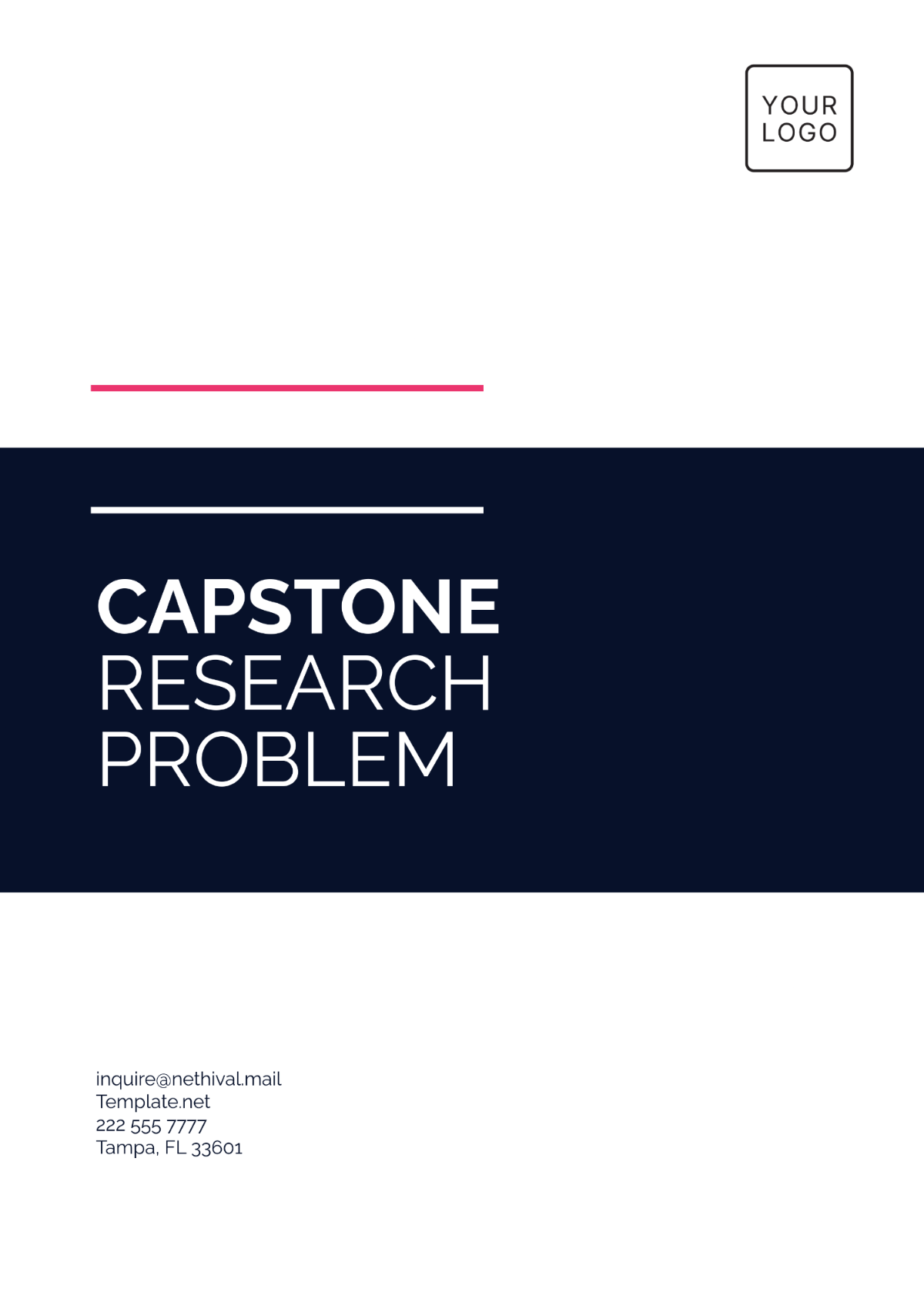 Capstone Research Problem Template - Edit Online & Download