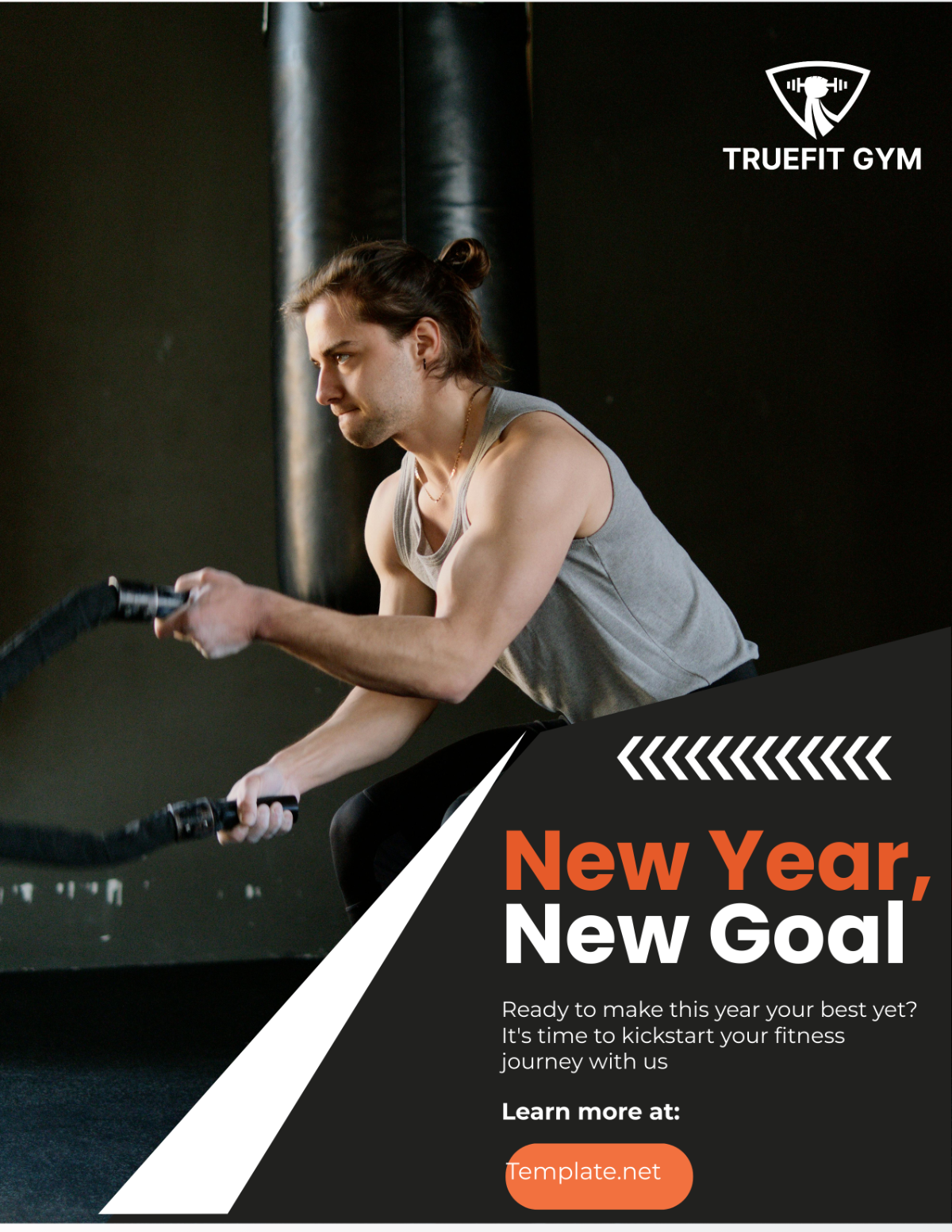 Gym New Year Resolution Flyer Template - Edit Online & Download