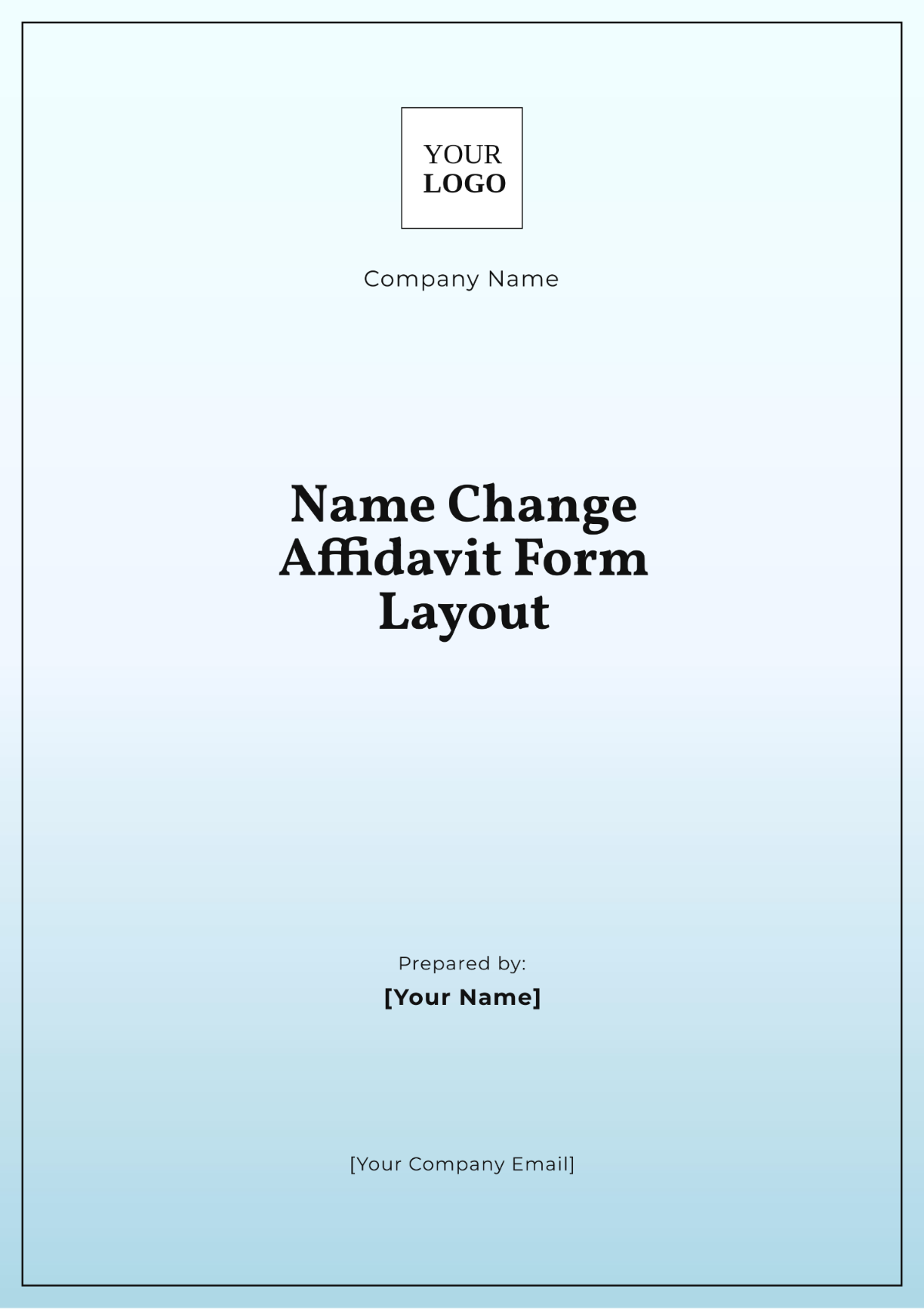 Name Change Affidavit Form Layout Template - Edit Online & Download